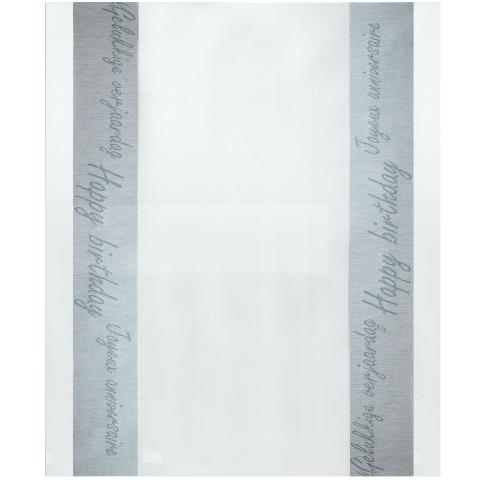 GELUKKIGE VERJAARDAG WIT / GRIJS