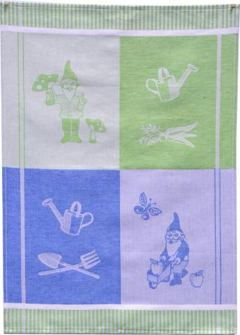 HANDDOEK KABOUTER BLAUW/GROEN