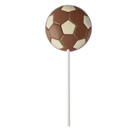 CHOCOLADE LOLLIES VOETBAL - 14 CM