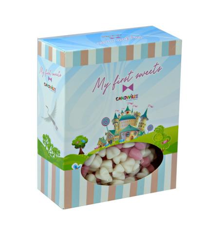 FONDANT HARTJES - ROOS / WIT