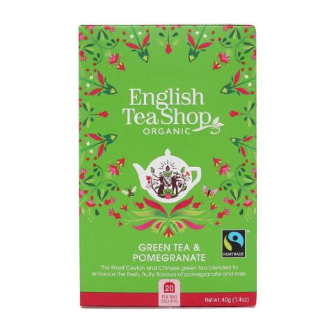 GREEN TEA & POMEGRATE - GRANAATAPPEL & ROZENBLAADJES (20 CT)